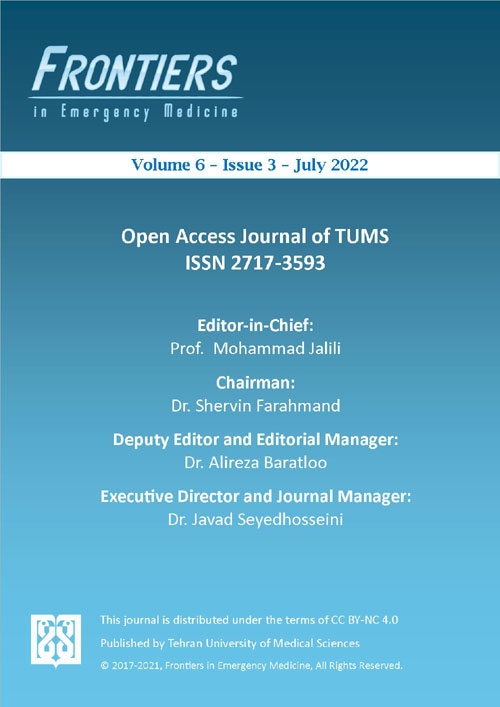 Frontiers in Emergency Medicine - Volume:6 Issue: 3, Summer 2022