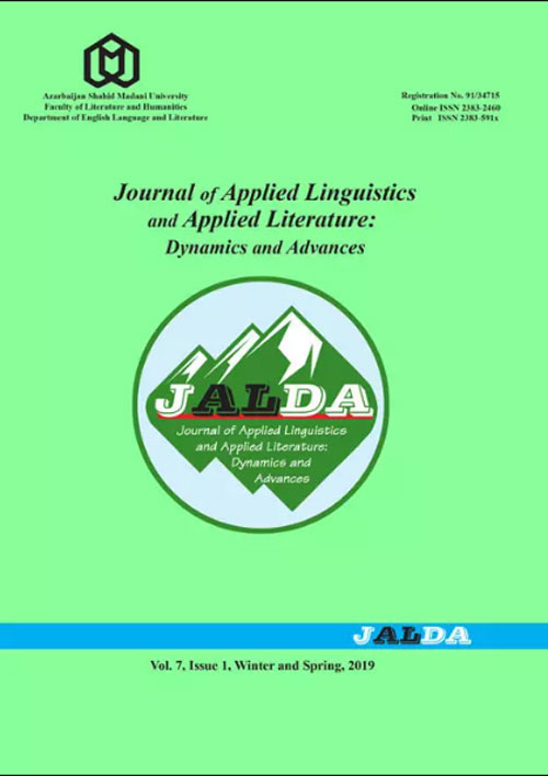 Applied Linguistics and Applied Literature: Dynamics and Advances - Volume:10 Issue: 1, Winter-Spring 2022