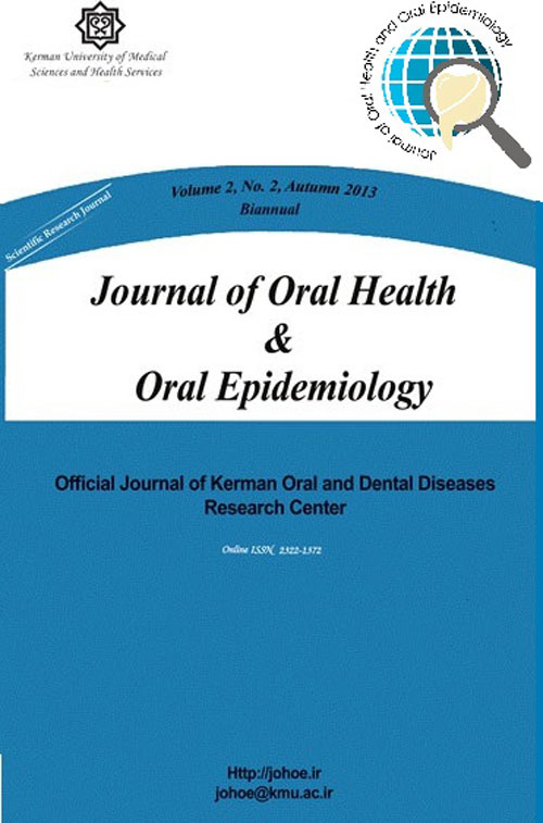 Oral Health and Oral Epidemiology - Volume:11 Issue: 2, Spring 2022