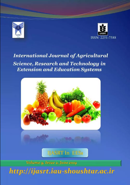 Agricultural Science Research and Technology in Extension and Education Systems - Volume:1 Issue: 2, Jun 2011