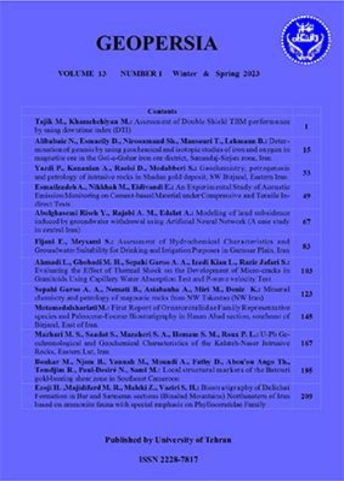 Geopersia - Volume:13 Issue: 1, Winter-Spring 2023