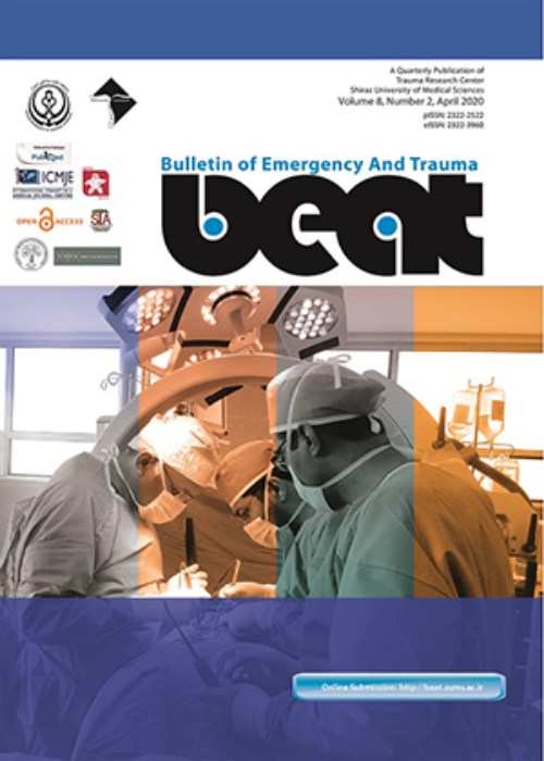 Bulletin of Emergency And Trauma - Volume:11 Issue: 2, Apr 2023
