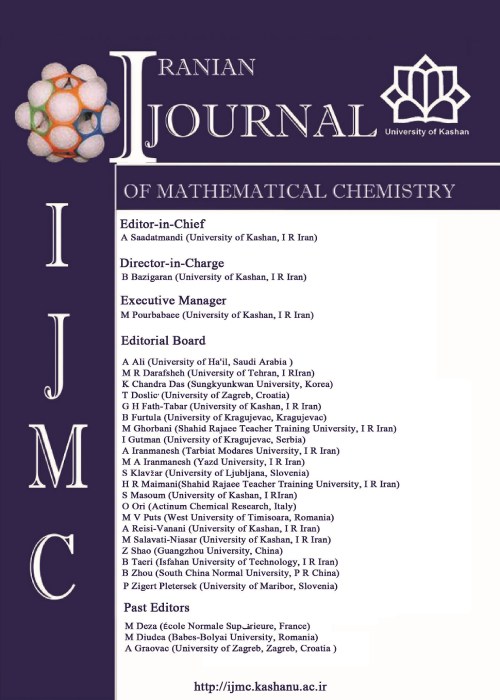 Mathematical Chemistry - Volume:13 Issue: 4, Autumn 2022