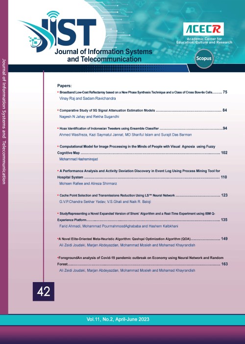 Information Systems and Telecommunication - Volume:11 Issue: 2, Apr-Jun 2023