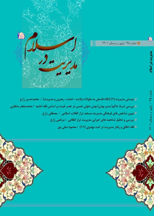 مدیریت در اسلام (نخل شهداد) - پیاپی 45 (پاییز و زمستان 1401)
