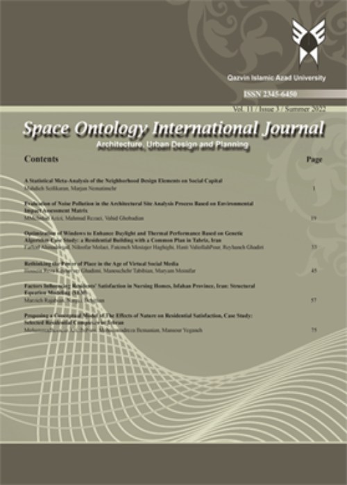 Space Ontology International Journal - Volume:12 Issue: 2, Spring 2023