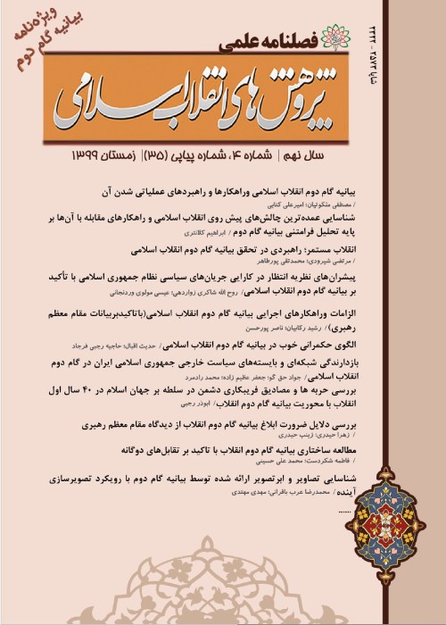 پژوهش های انقلاب اسلامی - پیاپی 44 (بهار 1402)