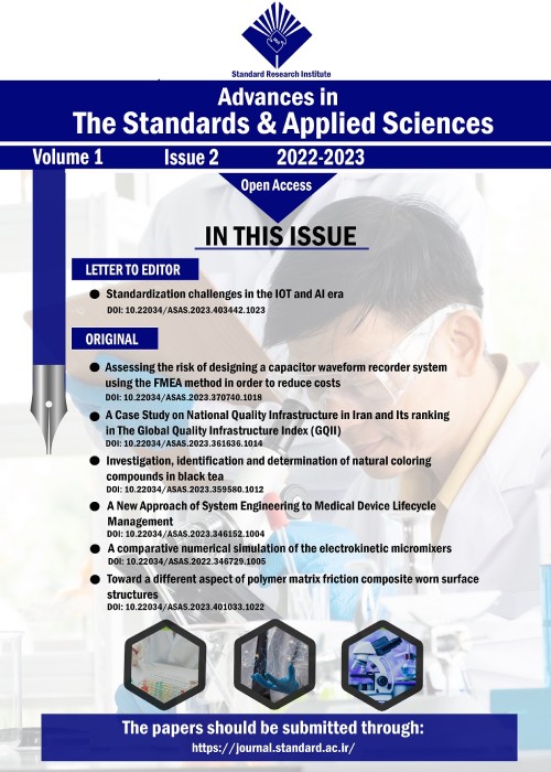 Advances in the Standards and Applied Sciences - Volume:1 Issue: 2, Winter 2022