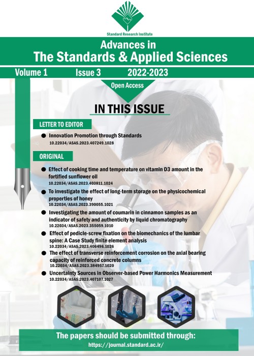Advances in the Standards and Applied Sciences - Volume:1 Issue: 3, Spring 2023