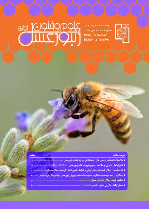 علوم و فنون زنبور عسل ایران