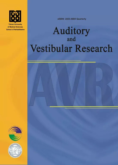 Auditory and Vestibular Research - Volume:33 Issue: 2, Spring 2024