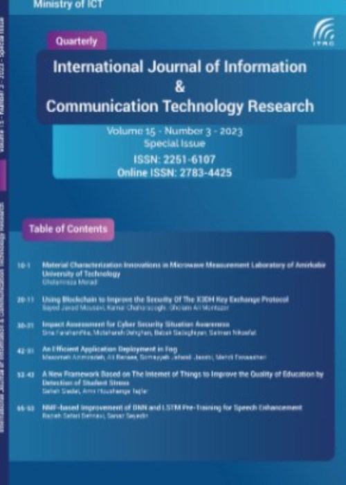 Information and Communication Technology Research - Volume:15 Issue: 4, Autumn 2023