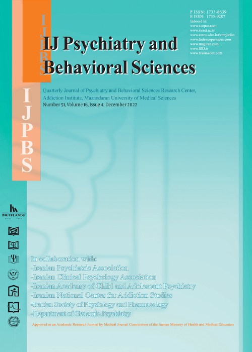 Psychiatry and Behavioral Sciences - Volume:18 Issue: 1, Mar 2024