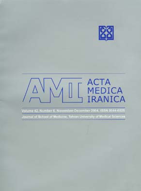 Acta Medica Iranica - Volume:42 Issue: 6, Nov-Dec 2004