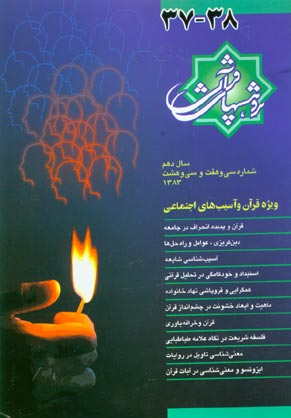 پژوهش های قرآنی - سال دهم شماره 1 (پیاپی 47، بهار و تابستان 1383)