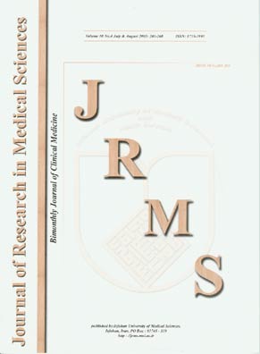 Research in Medical Sciences - Volume:10 Issue: 4, Jul & Aug 2005