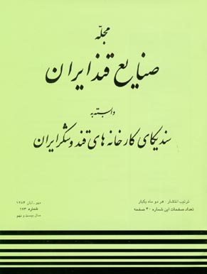 صنایع قند ایران - پیاپی 173 (مهر و آبان 1384)