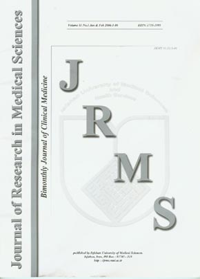Research in Medical Sciences - Volume:11 Issue: 1, Jan & Feb 2006