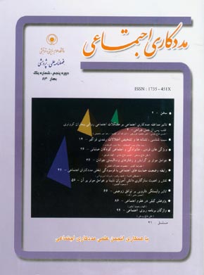 مددکاری اجتماعی - سال یکم شماره 21 (بهار 1384)