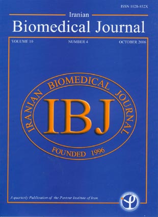 Iranian Biomedical Journal - Volume:10 Issue: 4, Oct 2006