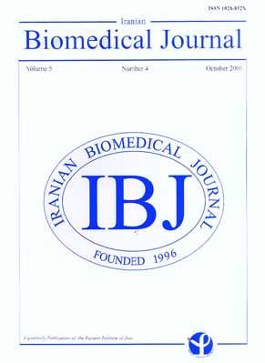 Iranian Biomedical Journal - Volume:5 Issue: 4, Oct 2001