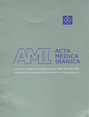 Acta Medica Iranica - Volume:44 Issue: 6, Nov-Dec 2006