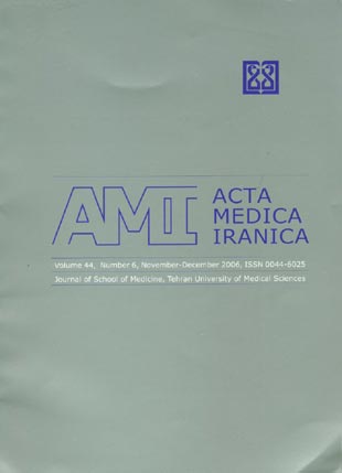 Acta Medica Iranica - Volume:44 Issue: 5, Sep-Oct  2006