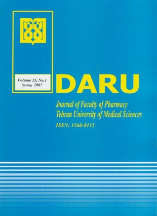 DARU, Journal of Pharmaceutical Sciences - Volume:15 Issue: 1, Spring 2007
