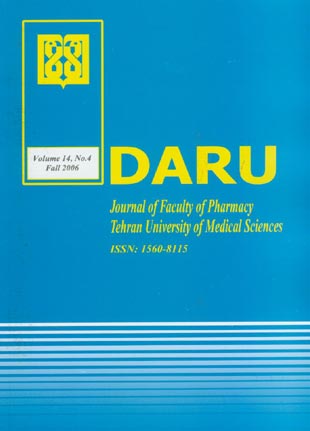 DARU, Journal of Pharmaceutical Sciences - Volume:14 Issue: 4, Winter 2006