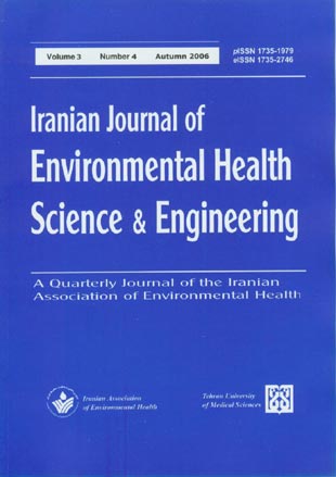 Environmental Health Science and Engineering - Volume:3 Issue: 4, Autumn 2006