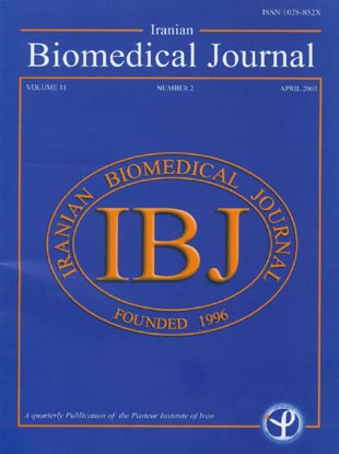 Iranian Biomedical Journal - Volume:11 Issue: 2, Apr 2007