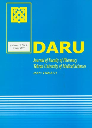 DARU, Journal of Pharmaceutical Sciences - Volume:15 Issue: 4, Winter 2007