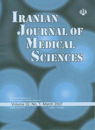 Medical Sciences - Volume:32 Issue: 1, Mar 2007