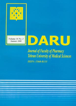 DARU, Journal of Pharmaceutical Sciences - Volume:16 Issue: 2, Summer 2008