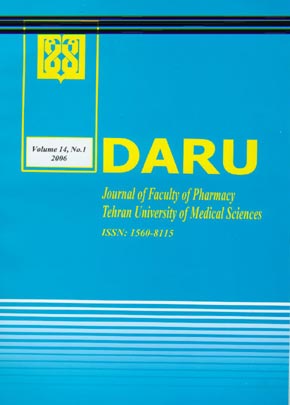 DARU, Journal of Pharmaceutical Sciences - Volume:14 Issue: 1, Spring 2006