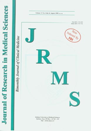 Research in Medical Sciences - Volume:13 Issue: 4, July & Aug 2008