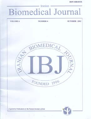 Iranian Biomedical Journal - Volume:6 Issue: 4, Oct 2002