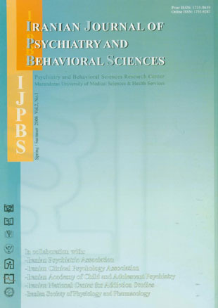 Psychiatry and Behavioral Sciences - Volume:2 Issue: 1, Jul 2008