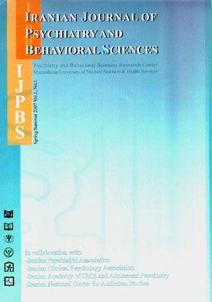 Psychiatry and Behavioral Sciences - Volume:1 Issue: 1, Jul 2007