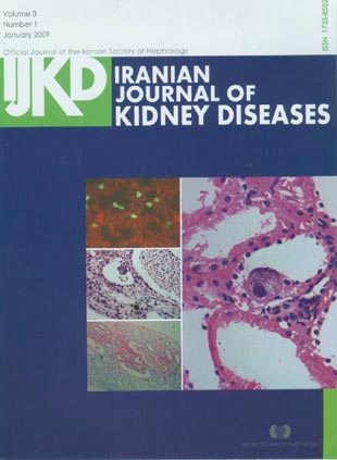 Kidney Diseases - Volume:3 Issue: 1, 2009 Jan