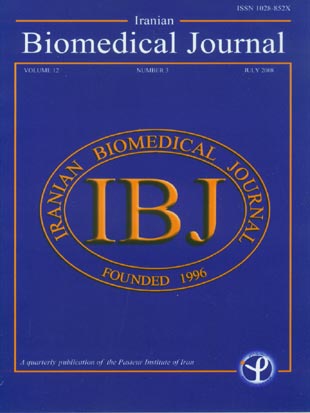 Iranian Biomedical Journal - Volume:12 Issue: 3, jul 2008