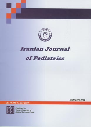 Pediatrics - Volume:19 Issue: 1, 2009