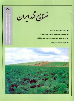 صنایع قند ایران - پیاپی 190 (امرداد و شهریور 1387)