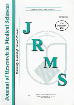 Research in Medical Sciences - Volume:14 Issue: 4, July & Aug 2009
