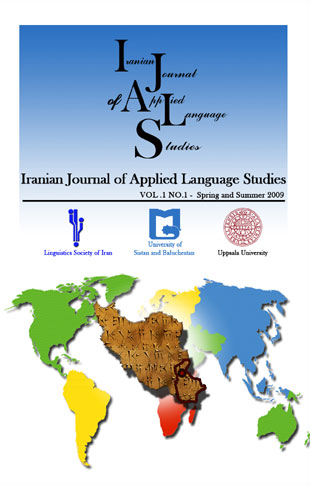 Applied Language Studies - Volume:1 Issue: 1, Summer and Autumn 2009