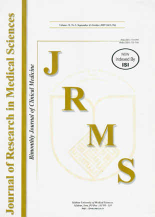 Research in Medical Sciences - Volume:14 Issue: 5, Sep & Oct 2009