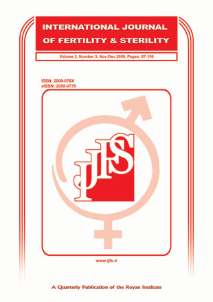 Fertility and Sterility - Volume:3 Issue: 3, Nov-Dec 2009