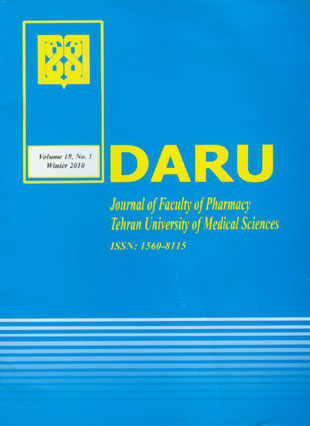 DARU, Journal of Pharmaceutical Sciences - Volume:18 Issue: 1, Spring 2010