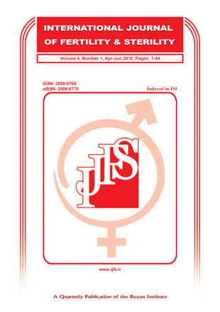 Fertility and Sterility - Volume:4 Issue: 1, Apr-Jun 2010