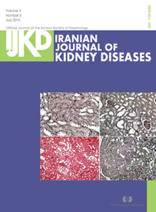 Kidney Diseases - Volume:4 Issue: 3, Jul 2010